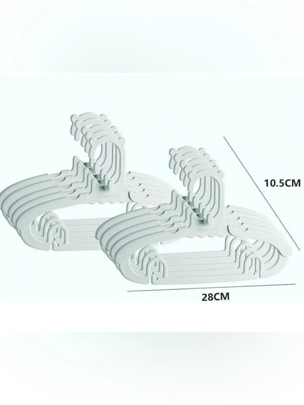 White Space-Saving Closet Hangers Set - Brand Unspecified